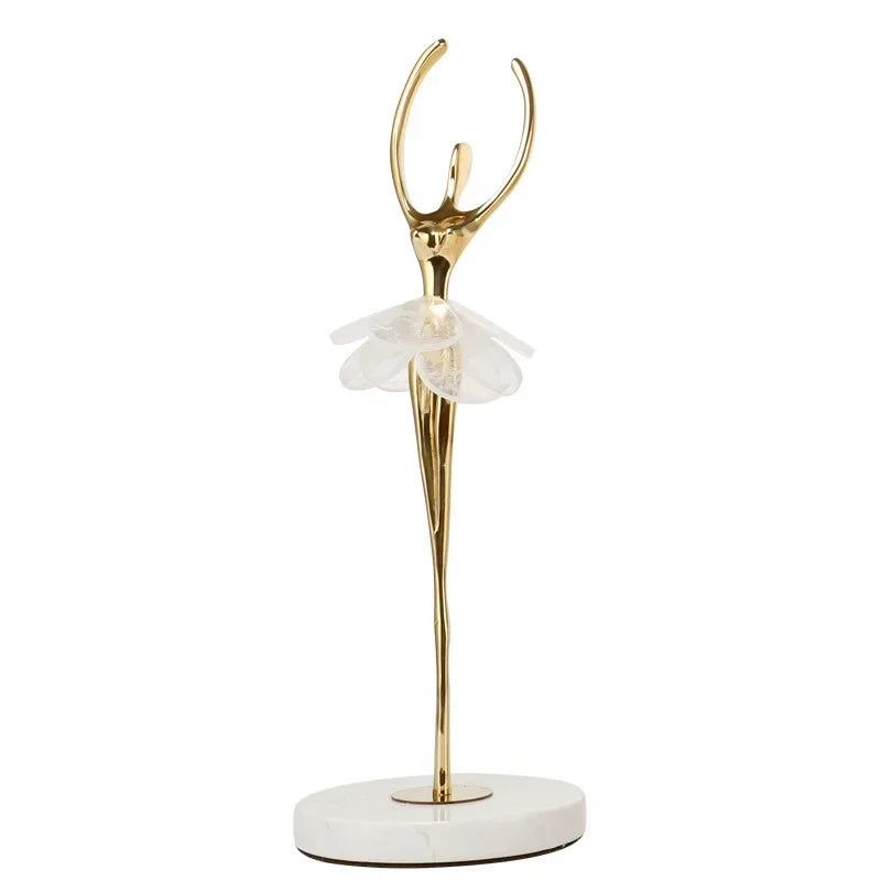 Luxury Art Sculptures Ballet Modern Copper Sculpture Design Desk Creative Figurines Nordic Gift Aesthetic Figurines Home Decor